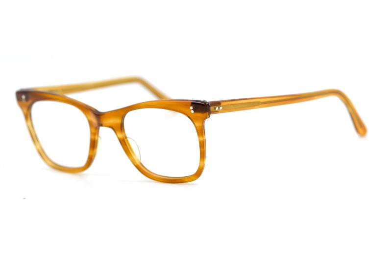 NHS 524 NHHF Glasses. Light amber NHS vintage glasses.