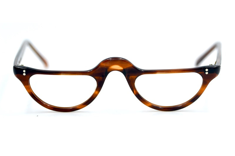 NHS 824 brown half eye library reading glasses