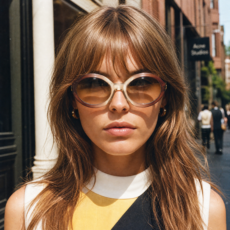 Nina Ricci 0109 women's 60s style mod sunglasses.