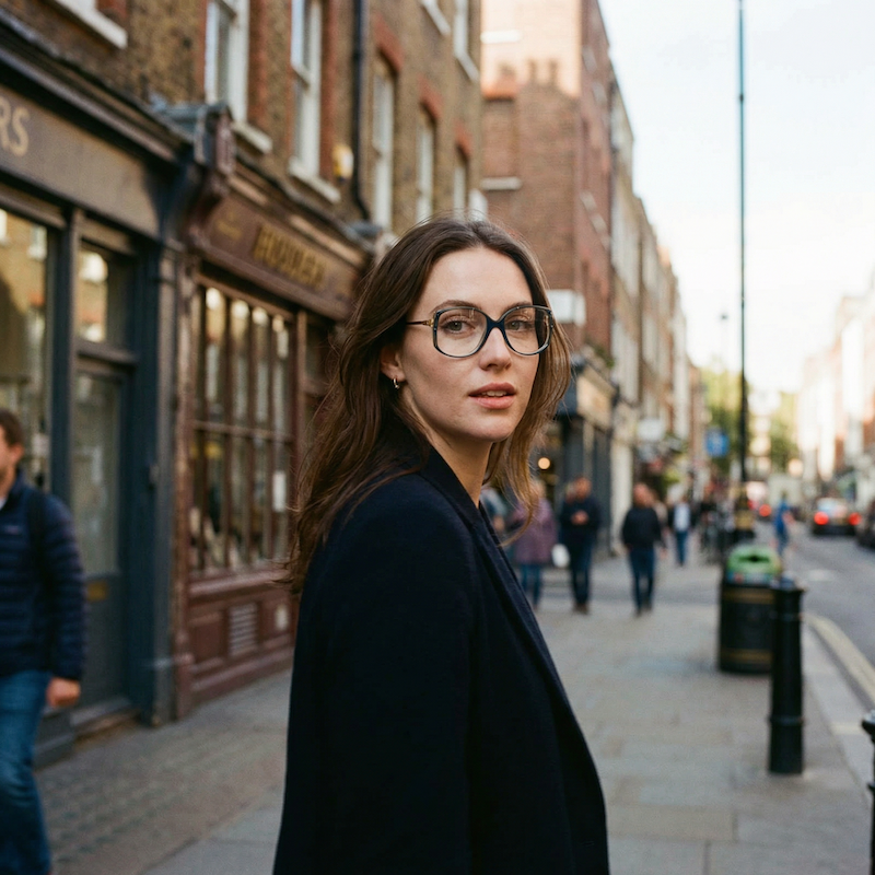 Nina Ricci 1328 vintage glasses. Women's designer glasses. Nina Ricci glasses.  Navy oversized glasses. Designer glasses online UK. 