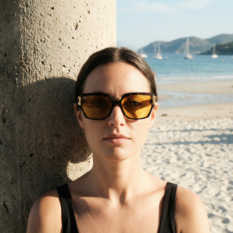 Nina Ricci 3002 1547 Vintage Sunglasses. Yellow Tinted Sunglasses. Rare Vintage Sunglasses. The Serpent Style Sunglasses.