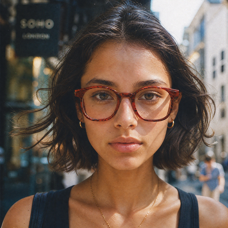 OP Art Red Pepper Women's Oversized Vintage Glasses