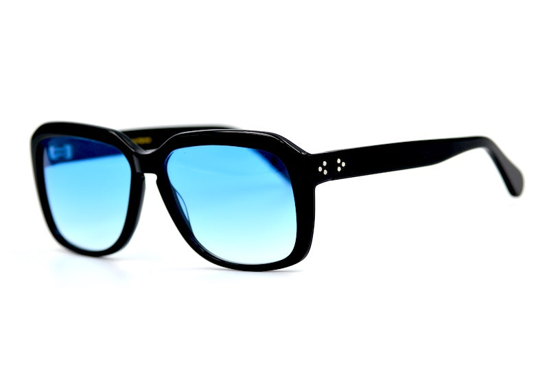 Palmer Blue Lens Sunglasses. Men's oversized sunglasses. Blue lenses in sunglasses.