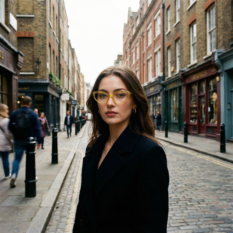 Paloma Picasso 3720 vintage glasses. Gold cat-eye glasses. Women's cat-eye vintage glasses.