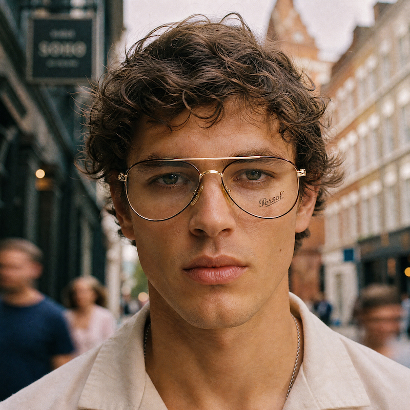 Persol Achim men's vintage aviator glasses.