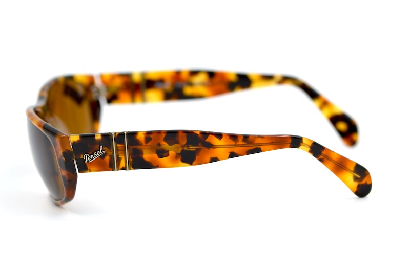 Persol EF013 men's vintage sunglasses. Brown rectangular Persol sunglasses. Men's Persol sunglasses.
