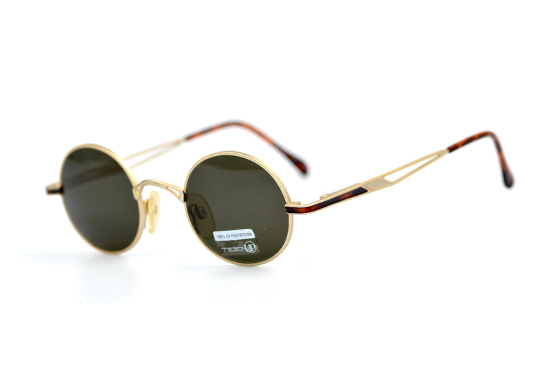 Piave 1346 Sunglasses gold round 40s style vintage sunglasses