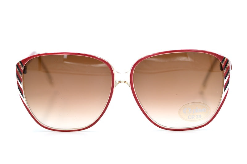 Piave 159 women's red and crystal oversized sunglasses. Stylish oversized sunglasses.