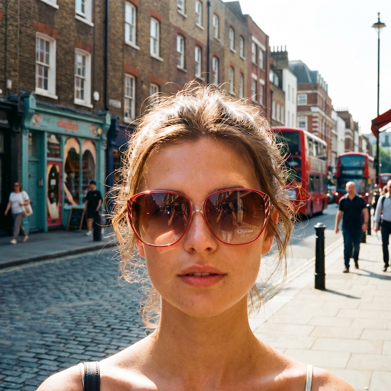 Piave 159 women's red and crystal oversized sunglasses. Stylish oversized sunglasses.