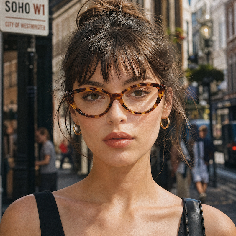 Piave 488 women's large cat-eye vintage glasses