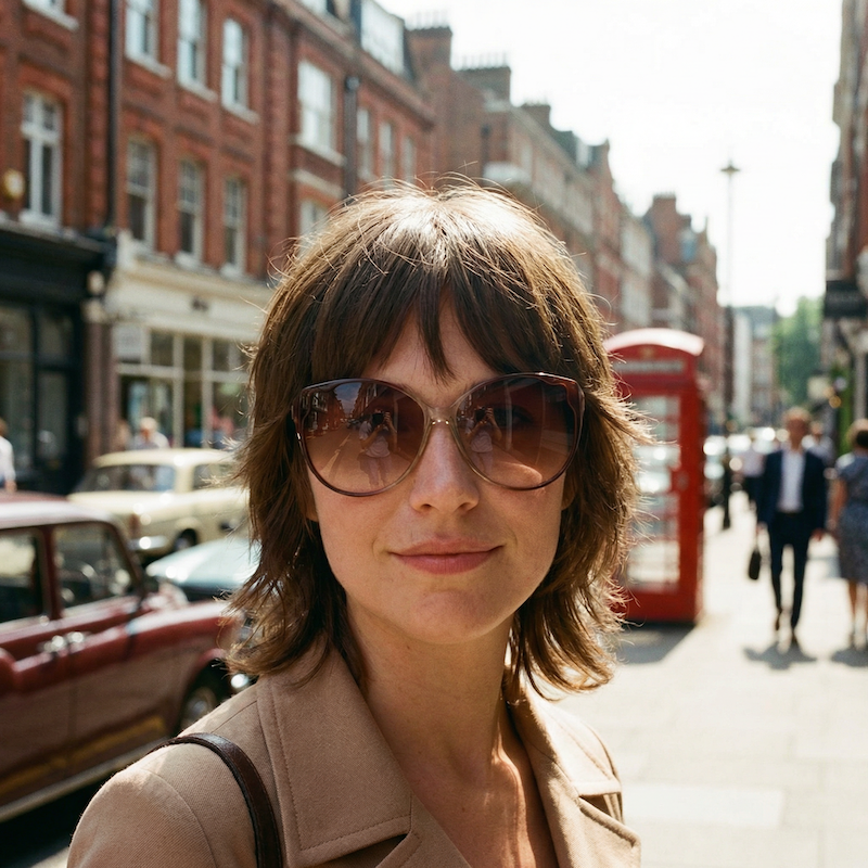 Piave brown women's oversized sunglasses. 70s style oversized sunglasses. 