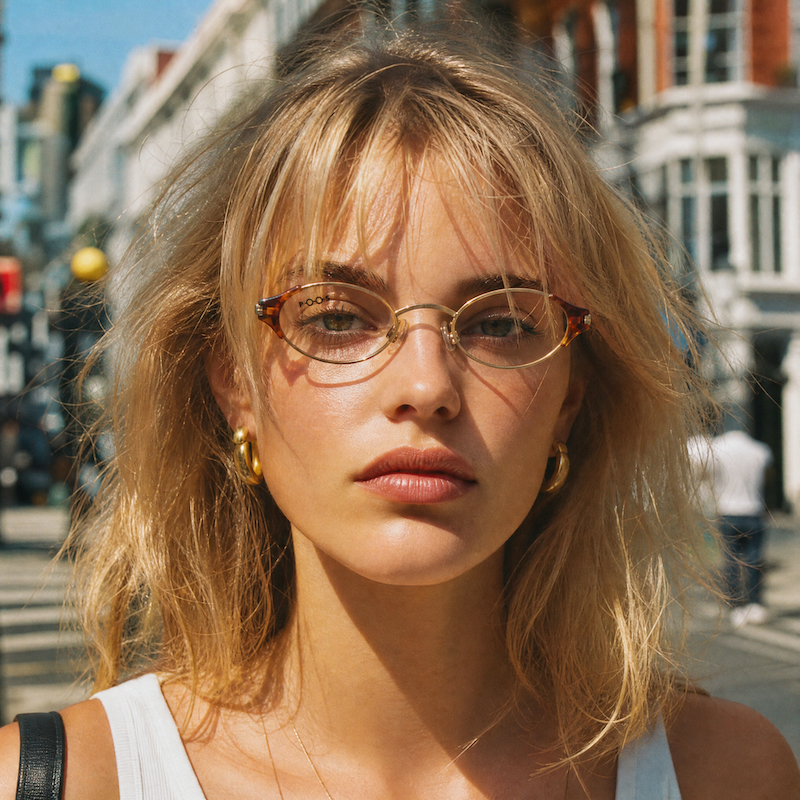 Poul Stig Countess women's 90s oval vintage glasses.