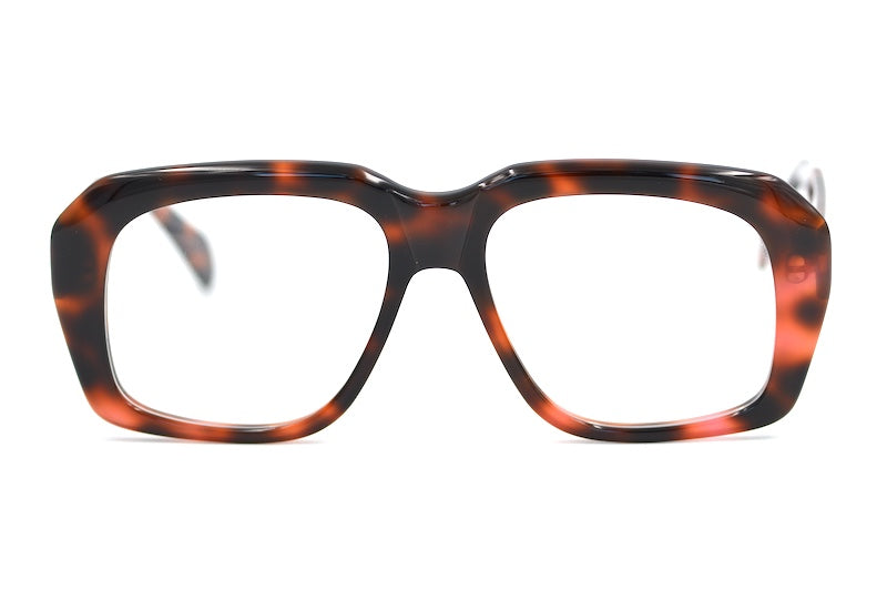 Preciosa 940 Amber Red Tortoiseshell Goliath Glasses - Limited Edition