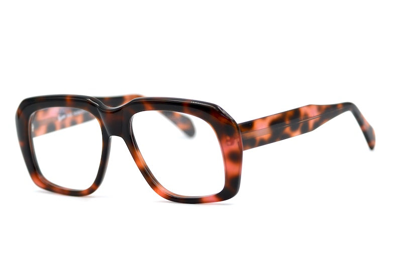 Preciosa 940 Amber Red Tortoiseshell Goliath Glasses - Limited Edition