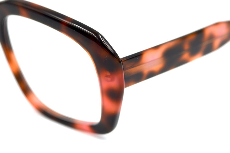 Preciosa 940 Amber Red Tortoiseshell Goliath Glasses - Limited Edition