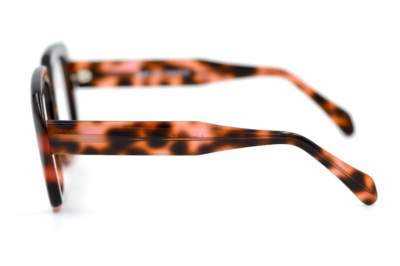 Preciosa 940 Amber Red Tortoiseshell Goliath Glasses - Limited Edition