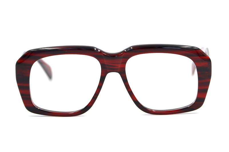 Preciosa 940 Deep Red Stripe Goliath Glasses - Limited Edition