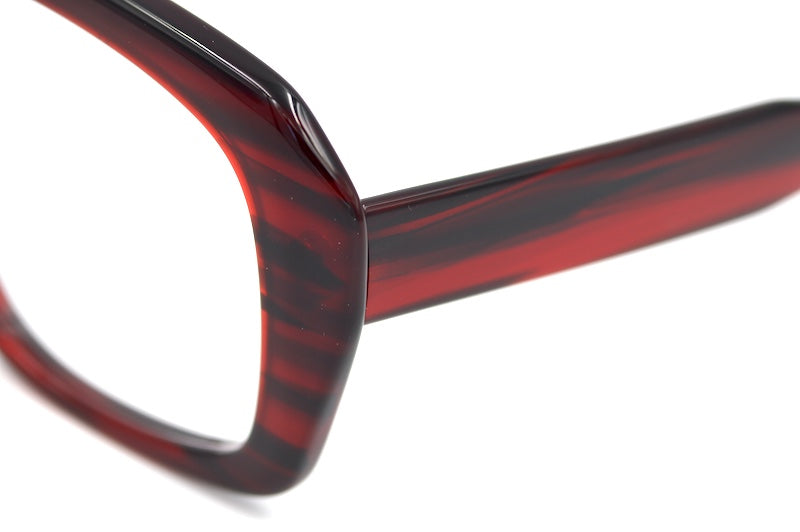 Preciosa 940 Deep Red Stripe Goliath Glasses - Limited Edition