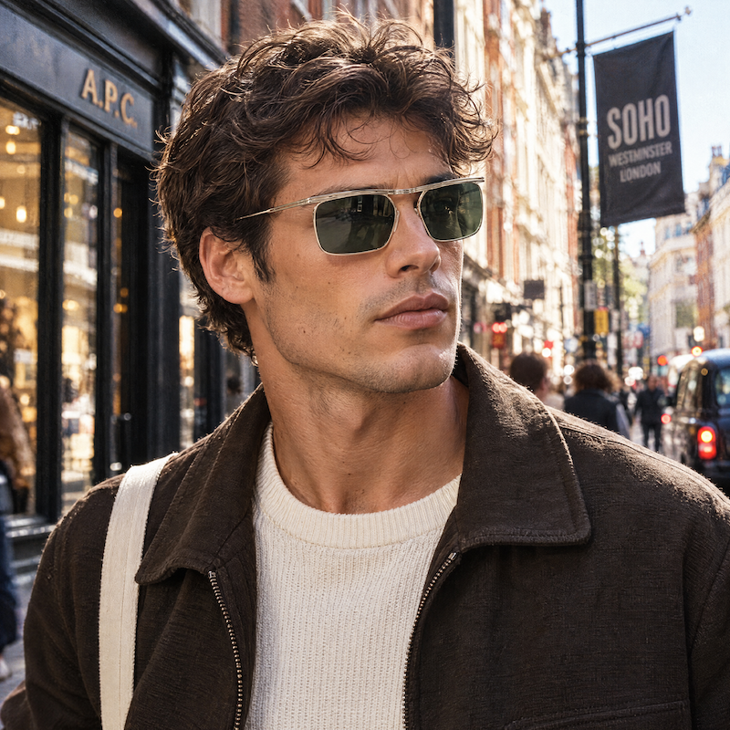 Retro Spectacle Mod 1 Sunglasses with G15 lenses. Mod 1 sunglasses worn by Paul Weller.