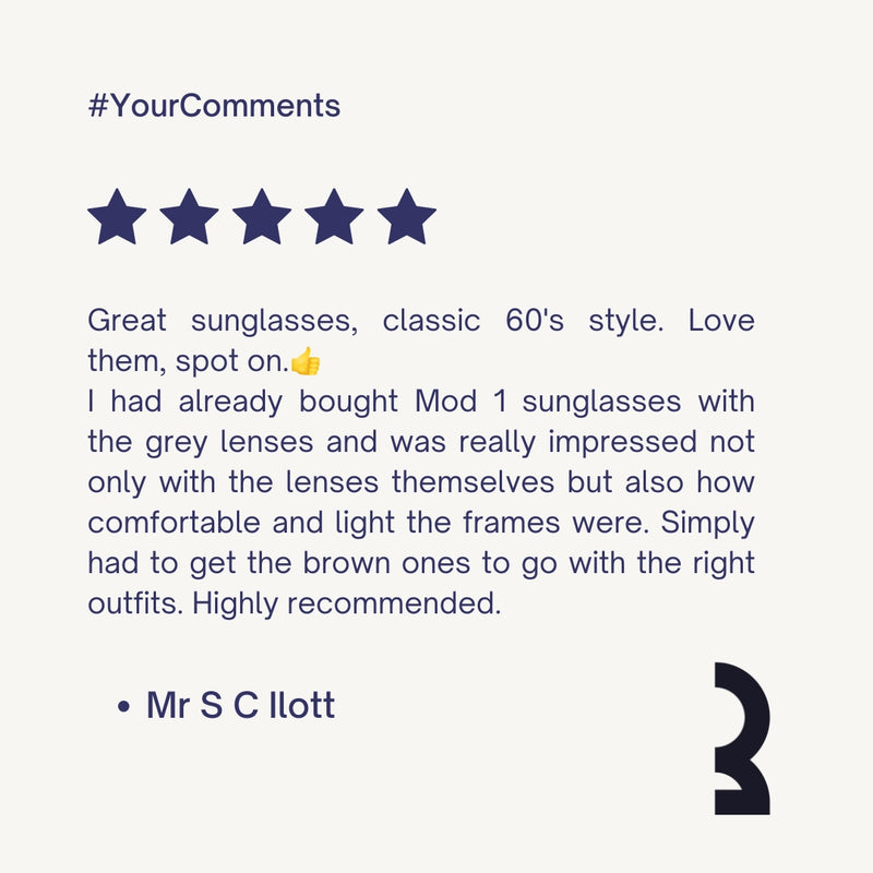 Retro Spectacle Mod 1 Sunglasses Brown