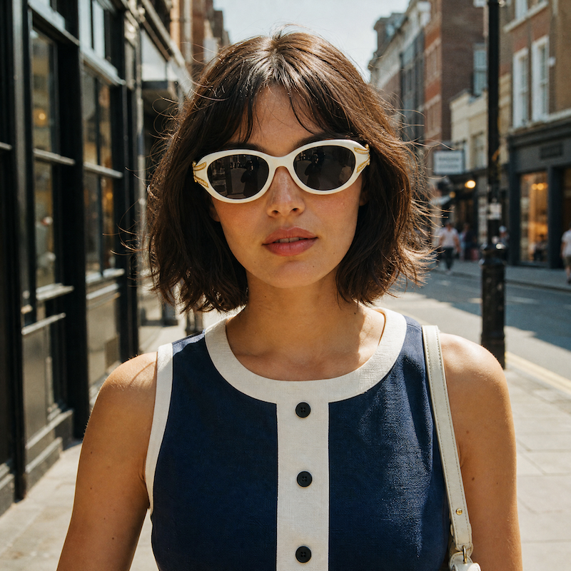 Riflessi 538 Vintage Sunglasses. Retro Sunglasses. 90s sunglasses. Women's Mod style sunglasses.