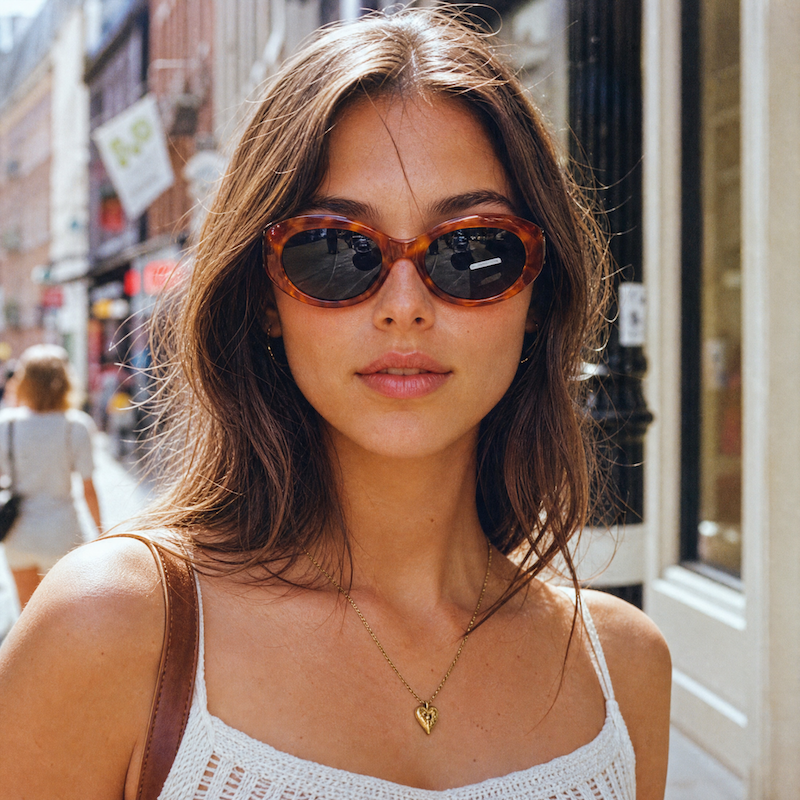 Riflessi 569 women's brown vintage sunglasses.