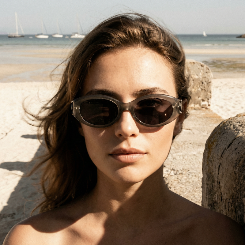 Riflessi 569 593R vintage sunglasses. Riflessi Sunglasses. Silver oval sunglasses.  Retro Sunglasses. 90s sunglasses. 