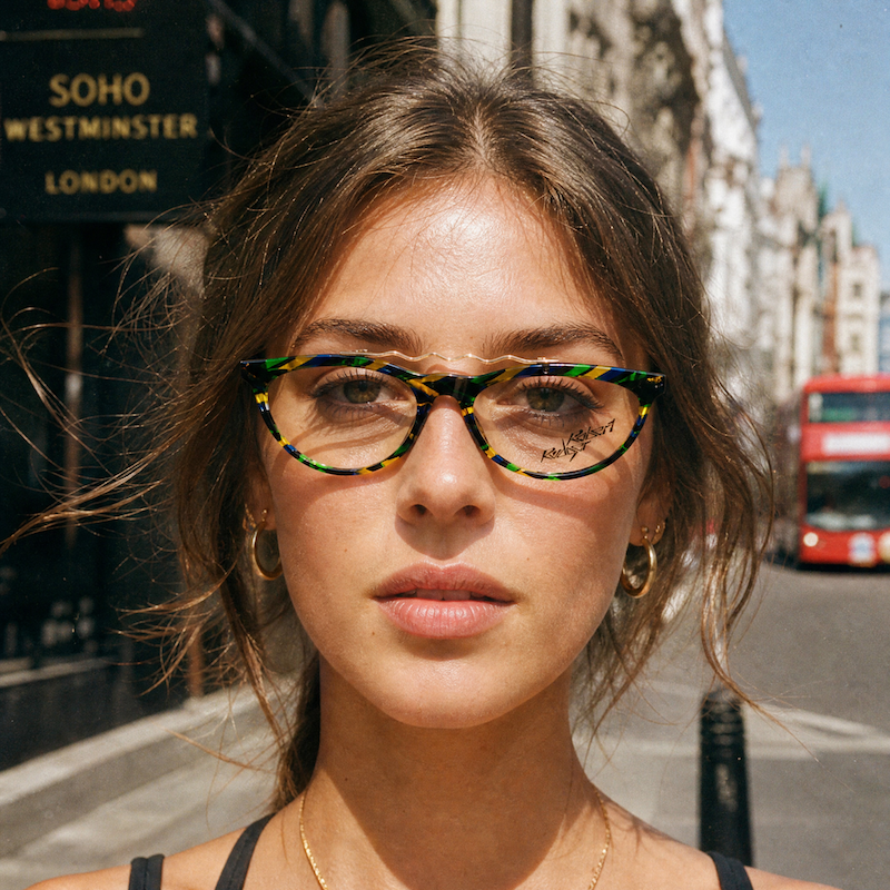 Robert Rudger 500 90 women's vintage glasses. Colourful funky glasses.