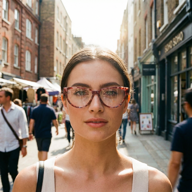 Rodenstock 7117 A Vintage Glasses. Rodenstock glasses. Women's Rodenstock glasses. Red cat eye glasses. Vintage women's glasses.