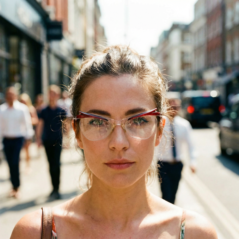 Rouge women's 1950's vintage glasses. 50s cat-eye glasses. 