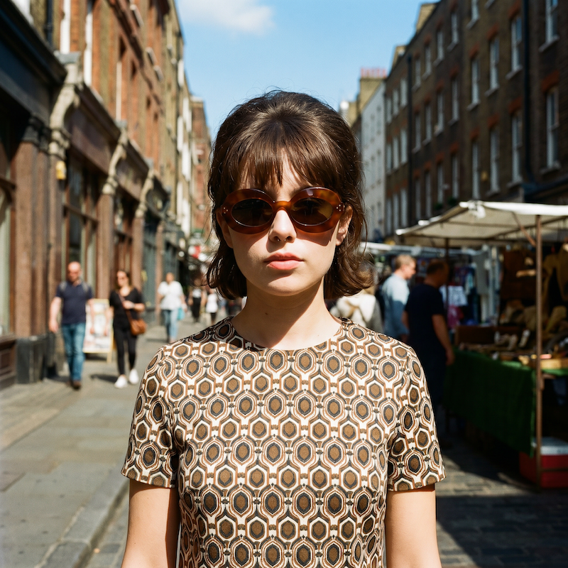 Anglo American Eyewear Russell Sunglasses. Women's 60s Mod style sunglasses.