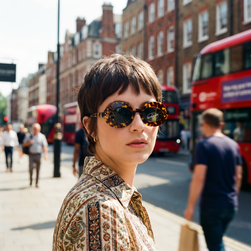 Russell Anglo American Eyewear Sunglasses. Women's 60s Mod Sunglasses.