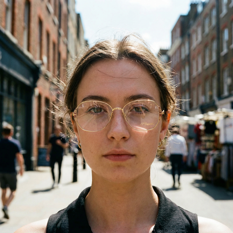 S.T. Dupont D071 vintage glasses. Women's S.T. Dupont glasses. Gold plated glasses. Women's luxury eyewear.