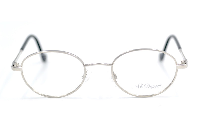 S.T. Dupont D105 6051 Vintage Glasses. Gold plated oval silver glasses. Vintage glasses. Men's luxury eyewear. F1 Movie Brad Pitt Sunglasses brand S.T Dupont.