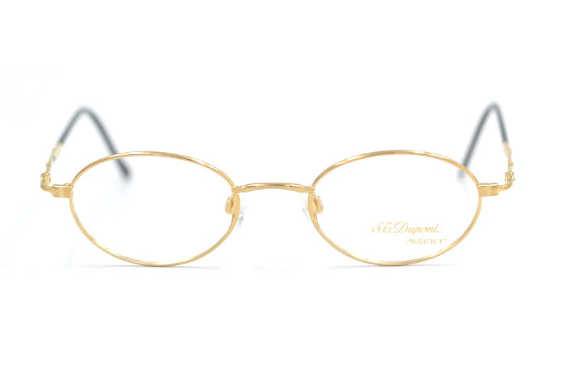 S.T. Dupont D501 6050 vintage glasses. Oval gold vintage glasses. Luxury eyewear. S.T Dupont glasses and sunglasses. 