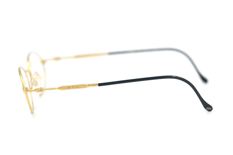 S.T. Dupont D501 6050 vintage glasses. Oval gold vintage glasses. Luxury eyewear. S.T Dupont glasses and sunglasses. 