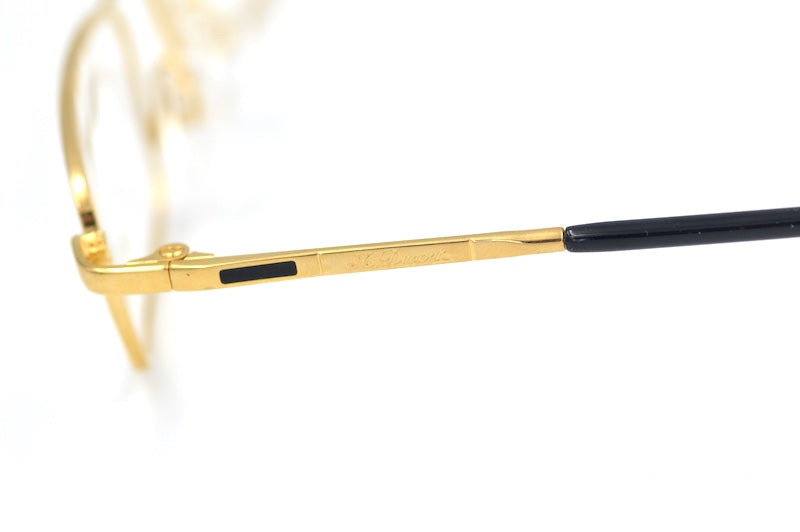 S.T. Dupont D106 6050 vintage glasses. Luxury glasses. Gold plated glasses. Men's luxury glasses. Brad Pitt F1 movie sunglasses brand. 