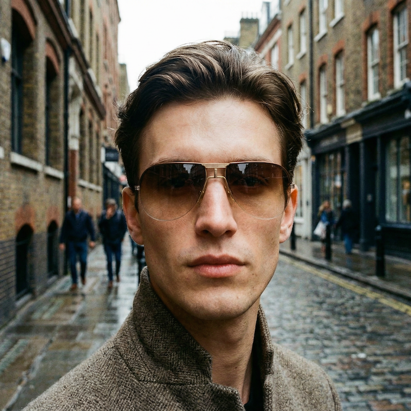 Safilo UFO 2006 men's vintage aviator sunglasses. Cliff Booth, Brad Pitt inspired sunglasses.