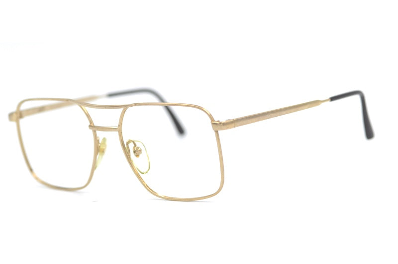 Saxon 5074 Vintage Glasses. Gold square vintage glasses. Men's vintage glasses. 