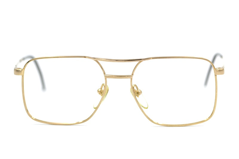 Saxon 5074 Vintage Glasses. Gold square vintage glasses. Men's vintage glasses. 