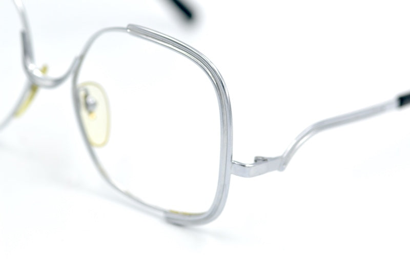 Silhouette 429 Silver square oversized 70s vintage glasses. Women's 70s glasses. 