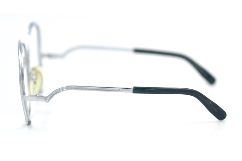 Silhouette 429 Silver square oversized 70s vintage glasses. Women's 70s glasses. 