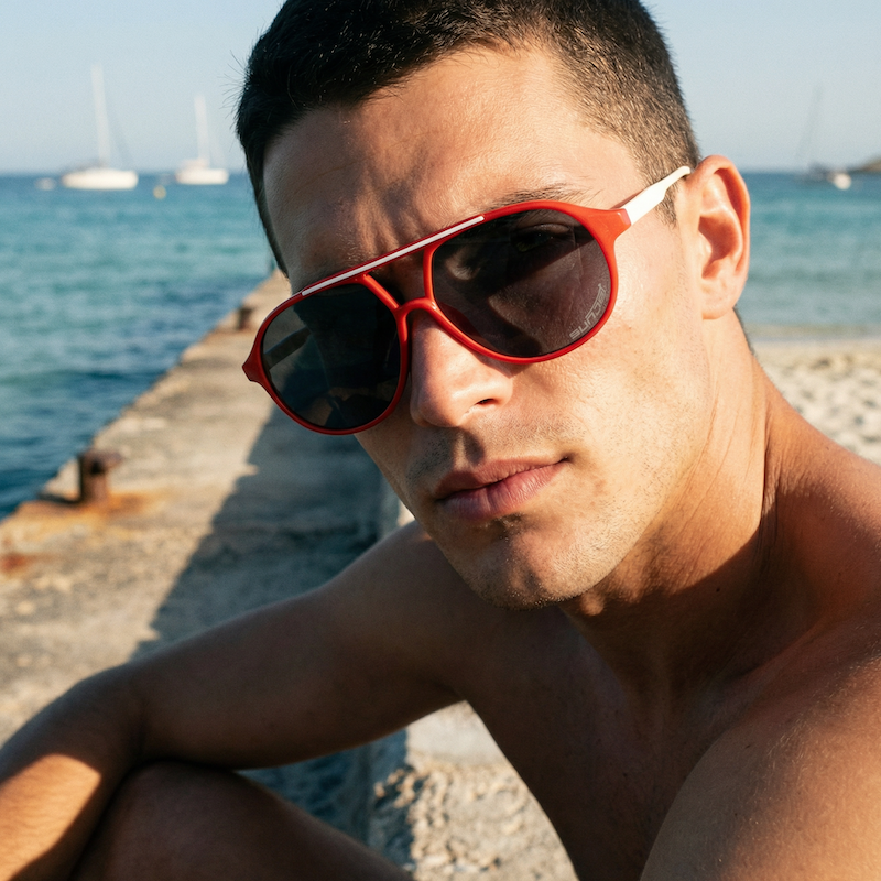 Carrera Sunjet 5248 30 red aviator sunglasses. Red vintage sunglasses. Red vintage aviator sunglasses. 