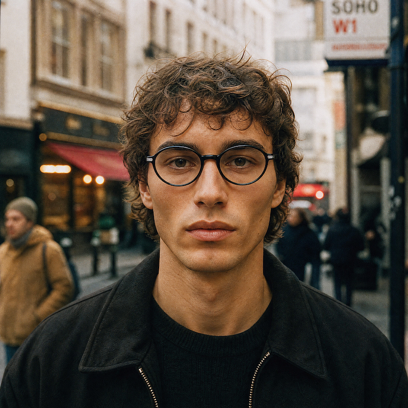 Supreme 7 black oval vintage glasses.