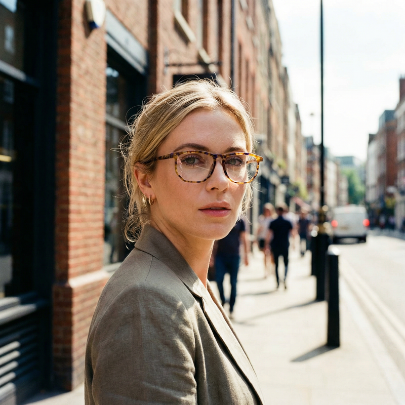 Swing 12 rectangular vintage glasses. Women's retro vintage glasses.