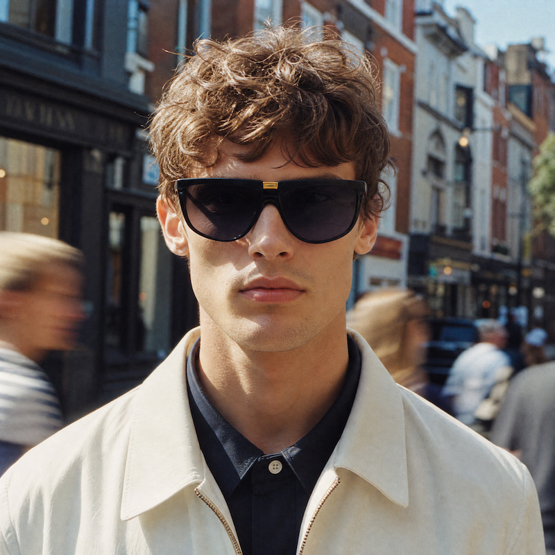 Sybille 387 vintage sunglasses. Men's vintage sunglasses. Men's black sunglasses.
