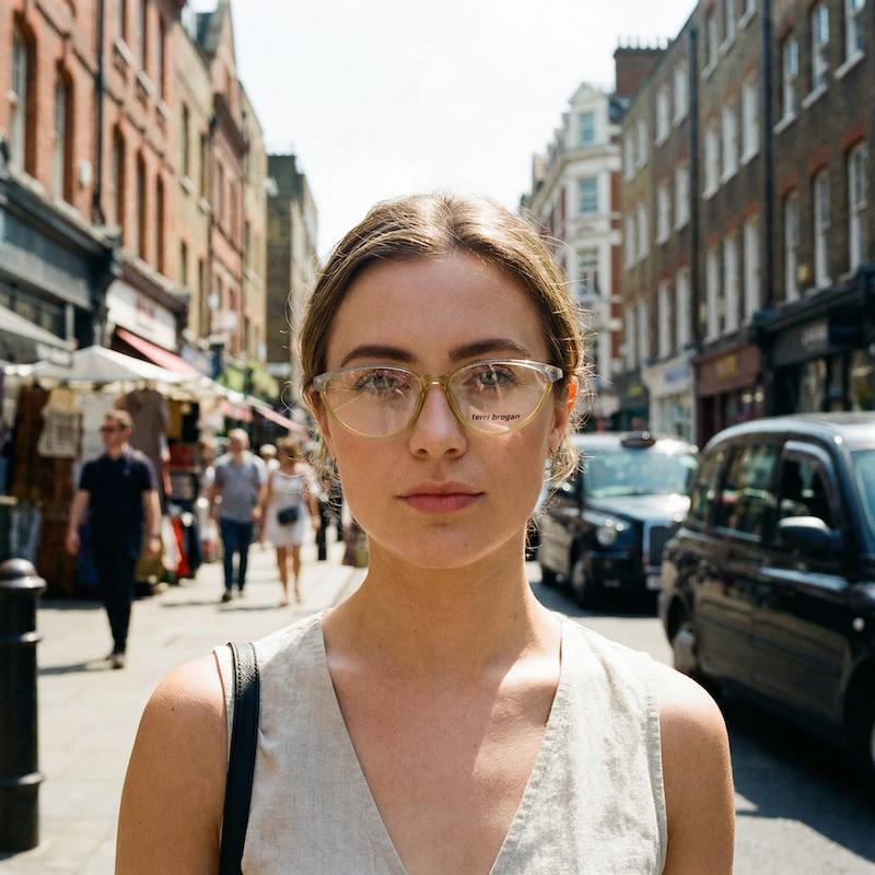 Terri Brogan 8880 50 women's vintage glasses. Cat-eye glasses.