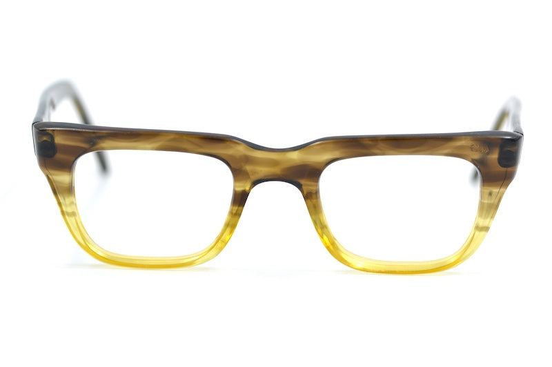 Teviot 74 brown rectangular glasses. Men's 60s mod style glasses. 