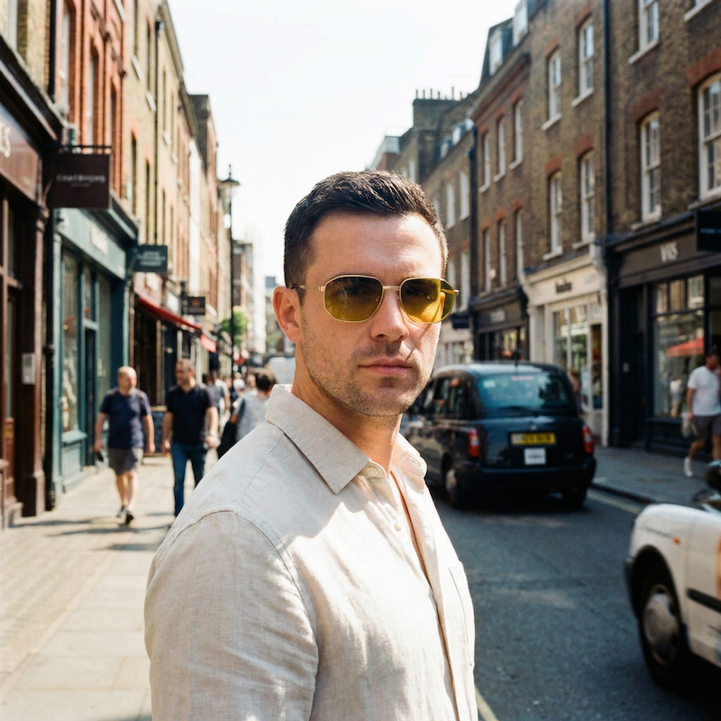 Tiffany Lunettes T129 men's vintage sunglasses. Gold plated sunglasses. Men's luxury sunglasses. 