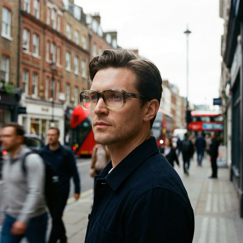 Wessex Men's Vintage Glasses. Square 70s men's glasses. 